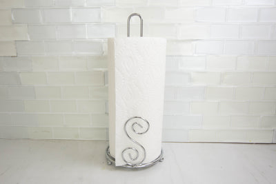 5 of 6:Home Basics Scroll Collection - Toallero de papel independiente, cromado 