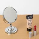 4 of 5:Mini miroir cosmétique double face Home Basics, argenté 