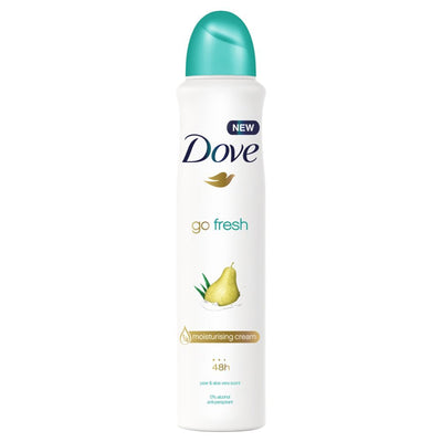 1 of 3:DOVE MEN + CARE Go Fresh Spray antitranspirante con aroma a pera y aloe vera 