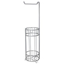 2 of 5:Home Basics Unity - Soporte dispensador de papel higiénico independiente, color plateado 