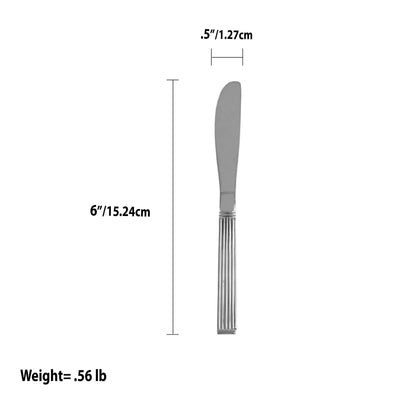 5 of 5:Home Basics Eternity Mirror Finish 4 Piece Stainless Steel Dinner Knife Set, Silver 