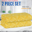 17 of 24:PREMIUS 2-Pack Geo 100% Cotton Yarn Dyed Hand Towel, 16x28 Inches 