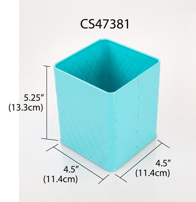 3 of 3:Home Basics Tin Utensil Holder, Turquoise 