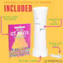 5 of 10:PREMIUS Rechargeable Cordless Hawaiian Shaved Ice Maker, Snow Cone Machine, White 