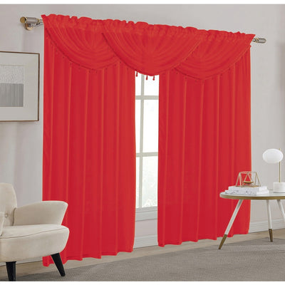 22 of 37:Sheila Sheer Rod Pocket Window Valance and Panel Treatments, All Sold Separately 