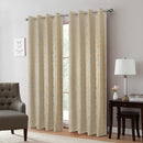 1 of 6:Delancy Foil Print Room Darkening Grommet Window Panel, 54x84 Inches 