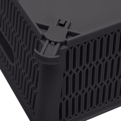 2 of 4:Simplify Slide 2 Stack It cestas de almacenamiento en negro 