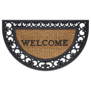 1 of 2:Wrought Iron Rubber Mat 18x30 - Fleur De Lis Slice 
