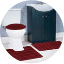 8 of 8:Ensemble de 3 tapis de bain touffetés antidérapants à rayures Atlanta 