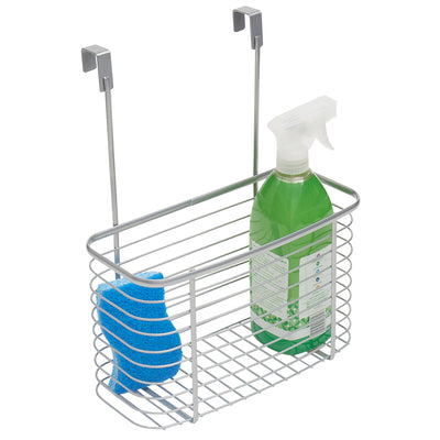 1 of 4:Home Basics Delta Large Steel Over the Cabinet Basket, Silver, 11x5.25x13.75 Inches 
