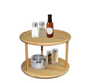 1 of 3:Home Basics 2 Tier Bamboo Lazy Susan 