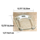 5 of 5:Home Basics Digital Glass Bathroom Scale, Clear, 12.75x12.75 Inches 