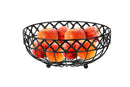 1 of 3:Corbeille à fruits en treillis noir Home Basics 