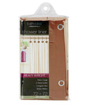 2 of 2:Revêtement de douche à œillets épais Bath Bliss en chocolat 