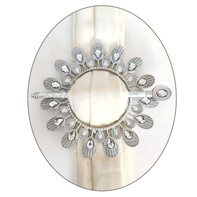 2 of 2:Peacock Decorative One Pair Window Curtain Tieback, Gold 