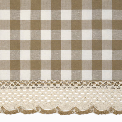 4 of 4:Panel de cortina para ventana con cuadros Buffalo - 42x84 - Gris pardo 