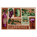 1 of 1:Alfombra de cocina decorativa resistente al deslizamiento con estampado de vino Cabernet, morado, 18.0 x 30.0 in 