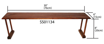 13 of 13:Home Basics Rustic Pine Over Sink Shelf, Wood, 30x6x8 Inches 