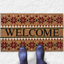 3 of 6:Achim Snowflake Welcome Non-Slip Coir Outdoor Mat, 18x30 Inches 