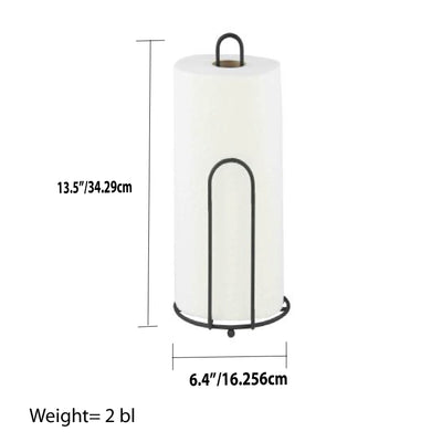 6 of 6:Home Basics Free Standing Paper Towel Holder with Easy-Tear Arm, Bronze 