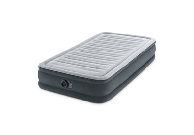 1 of 1:Intex Dura-Beam Comfort Plush Twin Air Bed, Grey 