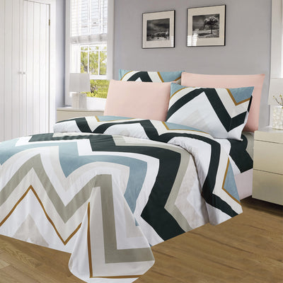3 of 4:Essentials Bright 4 & 6 Piece Printed Wrinkle-Free Sheet Set, Deco 