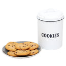 3 of 4:Boîte métallique pour biscuits de campagne Home Basics, blanche 