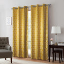 6 of 6:Delancy Foil Print Room Darkening Grommet Window Panel, 54x84 Inches 