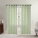 4 of 8:Karson Damask Foil Printed Sheer Grommet Window Panel, 54x84 Inches 