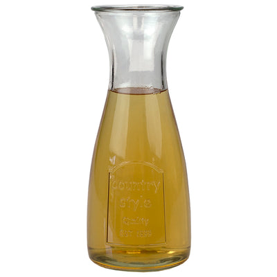 3 of 5:Home Basics Country Time 33.8 oz Glass  Beverage Carafe Decanter, Clear 