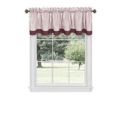 2 of 4:Westport Window Curtain Valance - 58x14 - Burgundy 