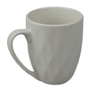 2 of 5:Home Basics Taza de cerámica con círculo en relieve de 11,5 onzas, color blanco 