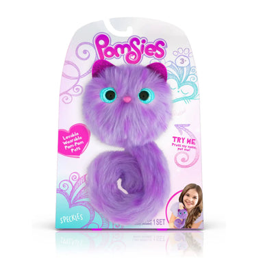 3 of 3:Pomsies Speckles Plush Pom-Pom Interactive Toys, Purple/Lavender 