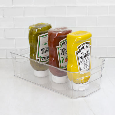 4 of 5:Home Basics Contenedor multiusos de plástico para frigorífico, transparente 
