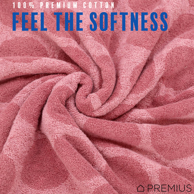 18 of 40:PREMIUS 2 Pack Circles 100% Cotton Yarn Dyed Hand Towel, 16x28 Inches 