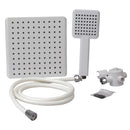 3 of 4:Home Basics Hydrospa Luxe Dual  Function Handheld Shower Massager with Extra Wide Rainfall Shower Head and 5 ft Tangle-Free Hose, White 