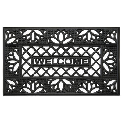 1 of 2:Wrought Iron Rubber Mat 18x30 - Tulip 