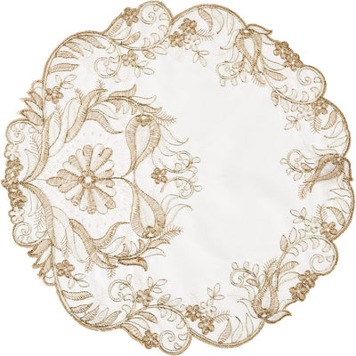 22 of 24:Camino de mesa con bordado floral elegante Glory 
