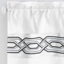 6 of 40:Paige Embroidered Kitchen Curtain and Valance Set, Tiers 55x36, Valance 55x13 Inches 