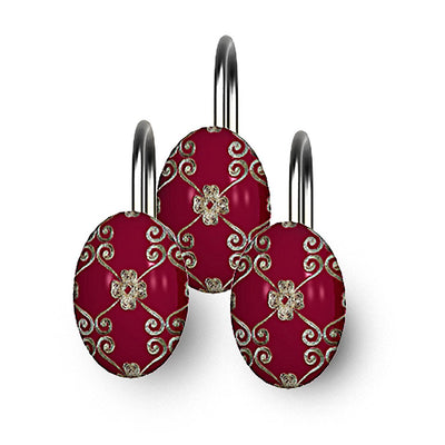 7 of 9:Elegant Rose Complete Bath Ensemble Decor Set, Burgundy, All Sold Separately 