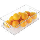 2 of 4:iDesign Plastic Portable Deep Storage Bin with Handles for Organizing, Clear, 14.5x8x4 Inches 