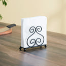 4 of 5:Porte-serviettes en acier Home Basics Scroll Collection, noir 