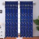 3 of 5:Delilah Floral Rod Pocket Embroidered Window Panel with Valance and Backing, 54x84 Inches 