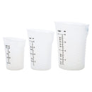 1 of 9:Ensemble de 3 tasses à mesurer en silicone haute température Prep Solutions, transparent 