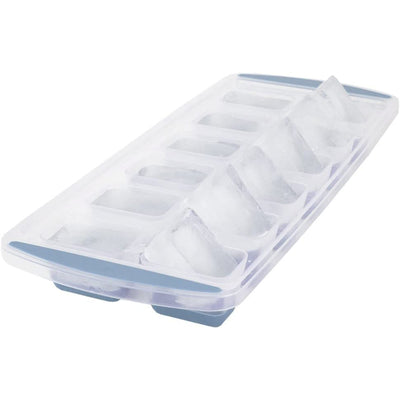 3 of 4:Home Basics Square Plastic Ice Cube Tray, Pack of 2, Colors May Vary 