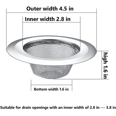 4 of 4:PREMIUS Stainless Steel Sink Strainer, 2.8 Inches 