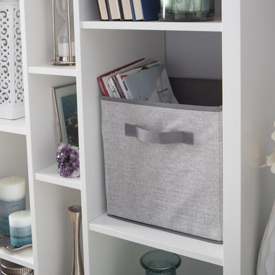 3 of 4:Simplify Collapsible Storage Cube in Heather Grey 