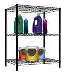1 of 4:Home Basics 3 Tier Steel Wire Multi-Purpose Free-Standing Heavy Duty Shelf, Black 