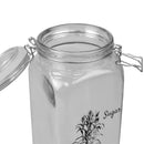 2 of 5:Home Basics Ludlow 53 oz. Glass Canister with Metal Clasp, Clear 