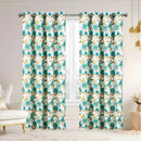1 of 6:Naila Metallic Floral Room Darkening Grommet Window Curtain Panel, 54x84 Inches 